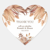 ありがとうステッ結婚カー ハートシール (正面)