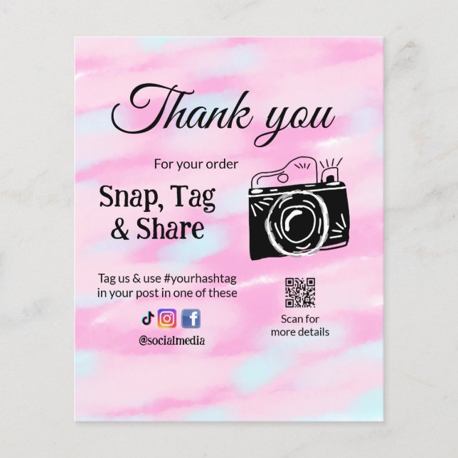 ありがとうスナップラベル共有メディアカメラ追加のソシアル (正面)