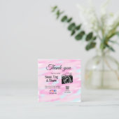 ありがとうスナップラベル共有メディアカメラ追加のソシアル スクエア名刺 (スタンド正面)