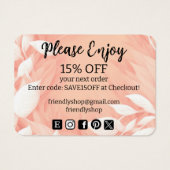 ありがとうスナップ、ラベル&共有ソーシャルメディアカード (裏面)