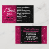 ありがとうスパークルグリッツきらきら光るジュエリー 名刺 (正面/裏面)