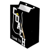 ありがとうソフトボールコーチ ミディアムペーパーバッグ (正面アングル)