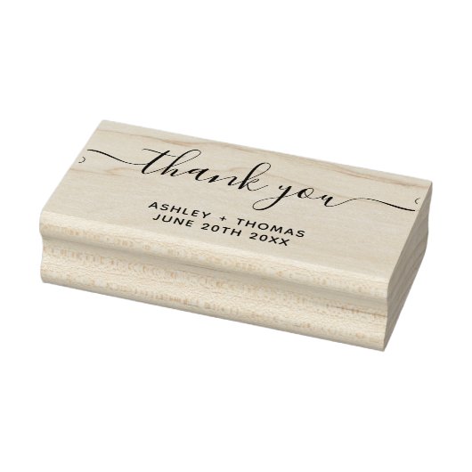 ありがとうタイポグラフィスクリプトchic シンプル結婚's ラバースタンプ (スタンプ)