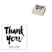 ありがとうタイポグラフィ素朴なシックシンプルな結婚 ラバースタンプ (押印)