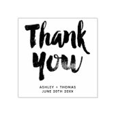 ありがとうタイポグラフィ素朴なシックシンプルな結婚 ラバースタンプ (インプリント)