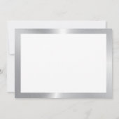 ありがとうタイポグラフィ、シルバー&ホワイト背景 サンキューカード (裏面)