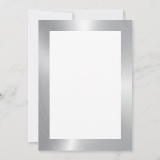 ありがとうタイポグラフィ、白い背景のシルバー サンキューカード (裏面)