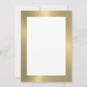 ありがとうタイポグラフィ、白い背景の金ゴールド サンキューカード (裏面)