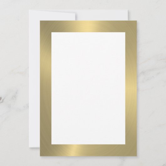 ありがとうタイポグラフィ、白い背景の金ゴールド サンキューカード (裏面)