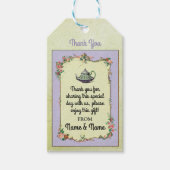 ありがとうタグビーフワンダーランドティーポット茶結婚式 ギフトタグ (正面)