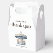 ありがとうテディベアーツインボーイズ赤ちゃんシャワー フェイバーボックス (オープン)