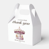 ありがとうテディベアーツイン女の子ベビーシャワー フェイバーボックス (裏面サイド)