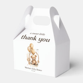ありがとうテディベア男女兼用ベビーシャワー フェイバーボックス