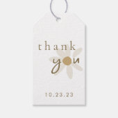 ありがとうデイジーフローラかわいい好意バッグギフトラベル ギフトタグ (正面)