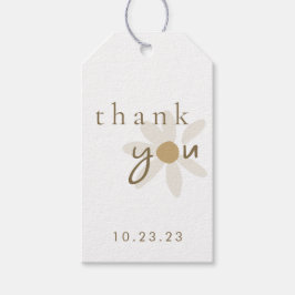 ありがとうデイジーフローラかわいい好意バッグギフトラベル ギフトタグ