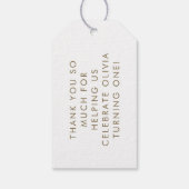 ありがとうデイジーフローラかわいい好意バッグギフトラベル ギフトタグ (裏面)