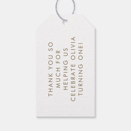 ありがとうデイジーフローラかわいい好意バッグギフトラベル ギフトタグ (裏面)