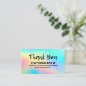 ありがとうトレンディーカラーホロインスタグラム割引 名刺 (スタンド正面)