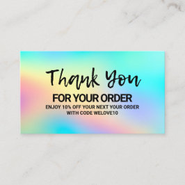 ありがとうトレンディーカラーホロインスタグラム割引 名刺