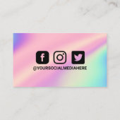 ありがとうトレンディーカラーホロインスタグラム割引 名刺 (裏面)