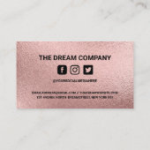 ありがとうトレンディーバラ金ゴールドinstagram割引 名刺 (裏面)