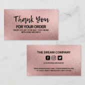 ありがとうトレンディーバラ金ゴールドinstagram割引 名刺 (正面/裏面)