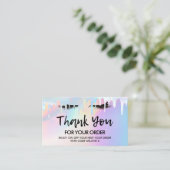 ありがとうトレンディーホログラフィックインスタグラム割引 名刺 (スタンド正面)