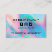 ありがとうトレンディーホログラフィックラッシュディスカウント 名刺 (裏面)