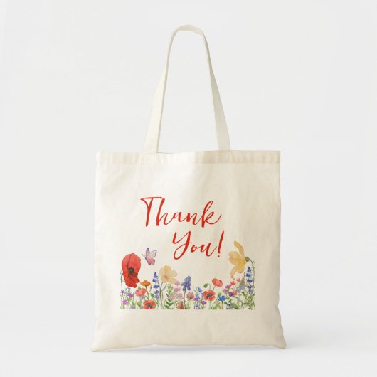 ありがとうトートフローラ感謝バッグ先生 トートバッグ (正面)
