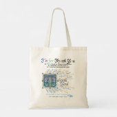 ありがとうトート – 青と金ゴールド トートバッグ (裏面)