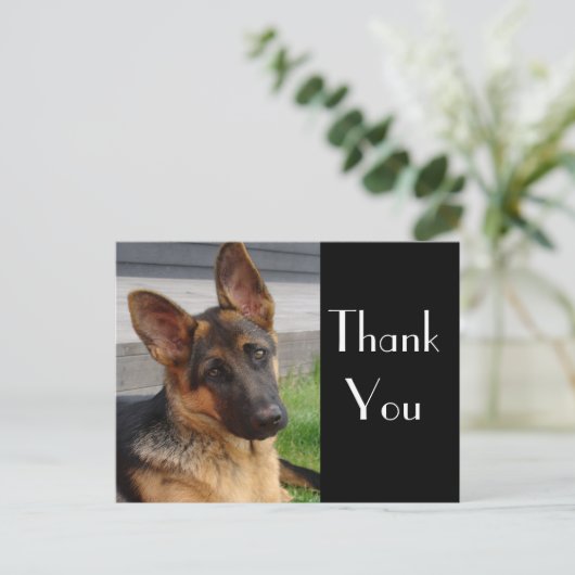 ありがとうドイツの羊飼い子犬のポストカード ポストカード (スタンド正面)