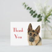 ありがとうドイツの羊飼い子犬のポストカード ポストカード (スタンド正面)