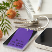 ありがとうナス紫シンプルのミニマリスト キーホルダー (正面右)