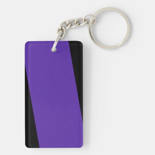 ありがとうナス紫シンプルのミニマリスト キーホルダー (裏面)