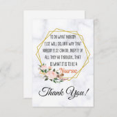 ありがとうナースカード-ナース日-ナース週表 サンキューカード (正面/裏面)