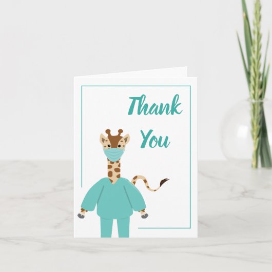 ありがとうナースドクターキリンアニメ サンキューカード (正面)