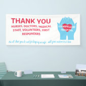 ありがとうナースドク救済ターズハンズカスタム文字 横断幕 (トレードショー)