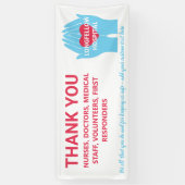 ありがとうナースドク救済ターズハンズカスタム文字 横断幕 (縦)