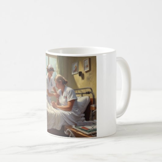 ありがとうナースマグ – 癒しに心から捧げる献上品 コーヒーマグカップ (正面右)