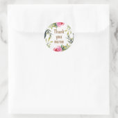 ありがとうナース健康労働者気にのフローラデザイン ラウンドシール (バッグ)