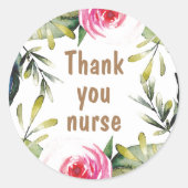 ありがとうナース健康労働者気にのフローラデザイン ラウンドシール (正面)
