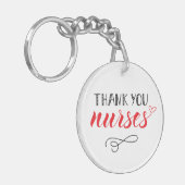 ありがとうナース|おもしろいフォント キーホルダー (正面左)