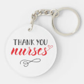 ありがとうナース|おもしろいフォント キーホルダー (裏面)