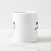 ありがとうナース|おもしろいフォント ジャンボコーヒーマグカップ (正面)