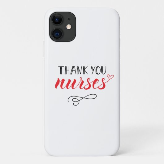 ありがとうナース|おもしろいフォント Case-Mate iPhoneケース (裏面)