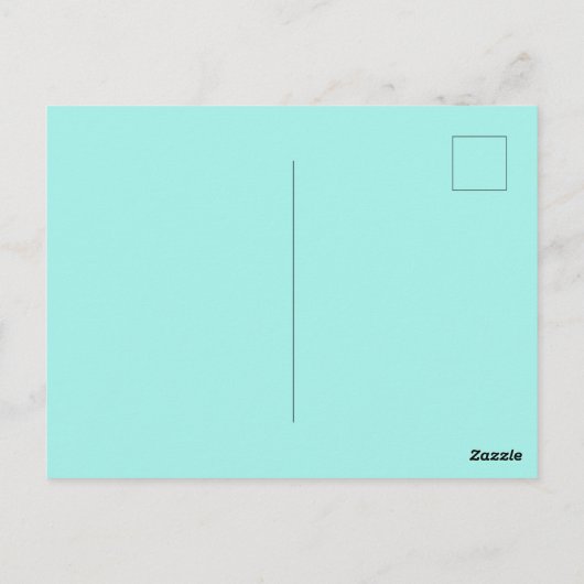 ありがとうナース:ご感謝申し上げますターコイズ ポストカード (裏面)