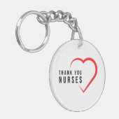 ありがとうナース|ハートレッド キーホルダー (正面左)