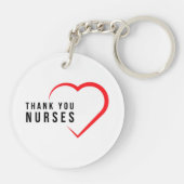 ありがとうナース|ハートレッド キーホルダー (裏面)