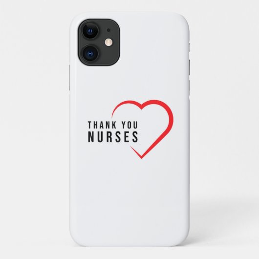 ありがとうナース|ハートレッド Case-Mate iPhoneケース (裏面)