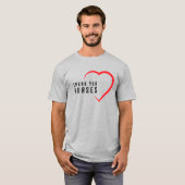 ありがとうナース|ハートレッド Tシャツ (正面フル)